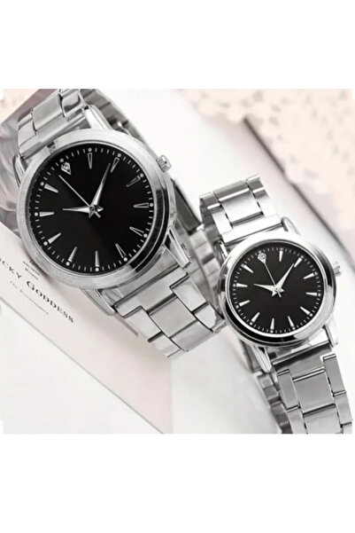 worldwatch Çiftlere Özel Çelik Gümüş Saat Seti