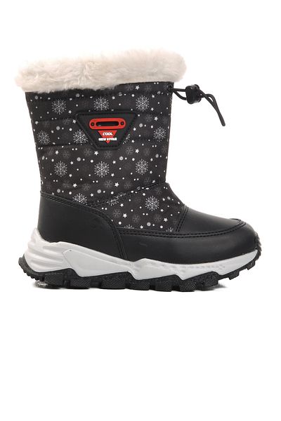 Aspor Black Girl's Boots with Fleece Inside