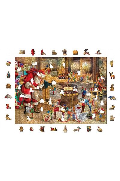 Wooden City Wooden Puzzle Santa's Workshop L, Wooden City, 505 pieces