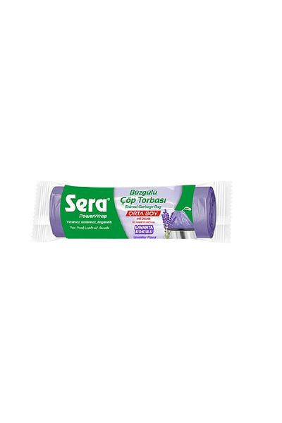 SERA Garbage Bag Drawstring Lavender Scented Medium Size 10 Pieces 55 X 60 cm X 4 Packs