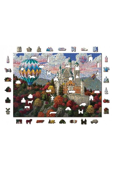 Wooden City Wooden Puzzle The Neuschwanstein Castle L, Wooden City, 505 pieces