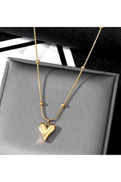shop Doric Heart Steel Necklace Does Not Tarnish