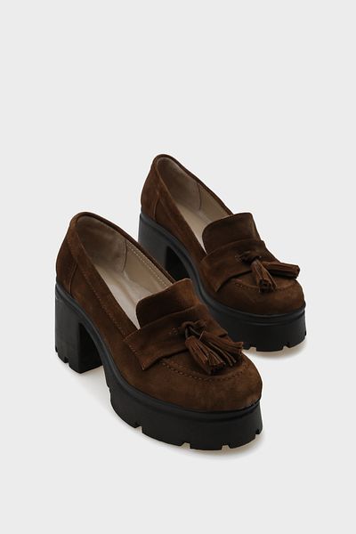Capone Outfitters Dámské mokasínové boty s vysokou podrážkou se střapcem