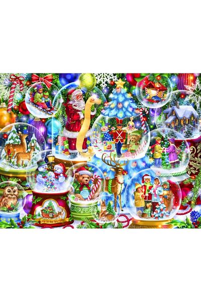 Wooden City Wooden Puzzle Christmas Snowballs L, Wooden City, 505 pieces