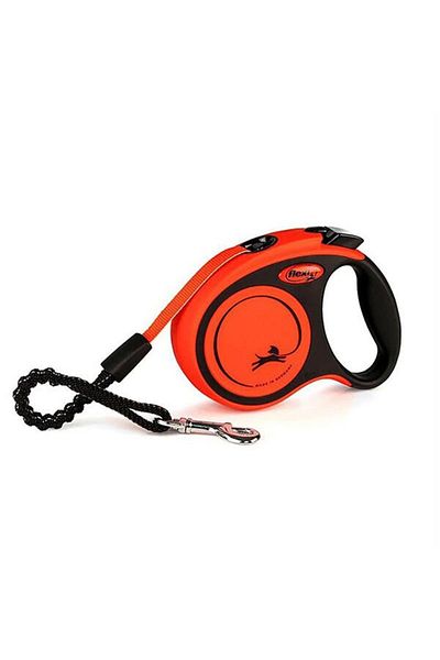 Flexi Xtreme Strip Automatic Dog Walking Leash Red/Black Large 8 Mt