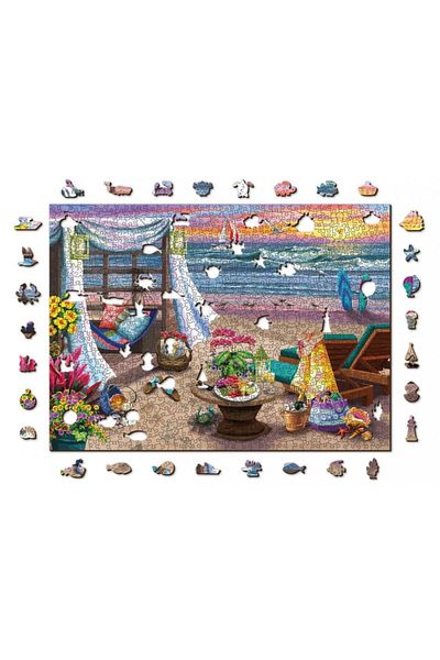 Wooden City Wooden Puzzle Summertime XL, Wooden City, 750 pieces