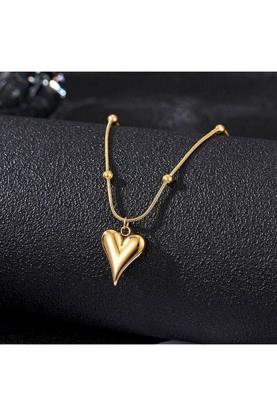 shop Doric Heart Steel Necklace Does Not Tarnish