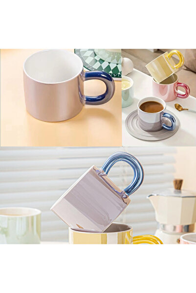 PUFO Glossy ceramic mug for tea, coffee, 250 ml, purple