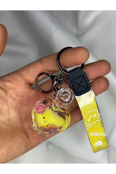 nss sky rock Heart Shaped Liquid Filled Fancy Potion Bottle Keychain and Bag Accessory