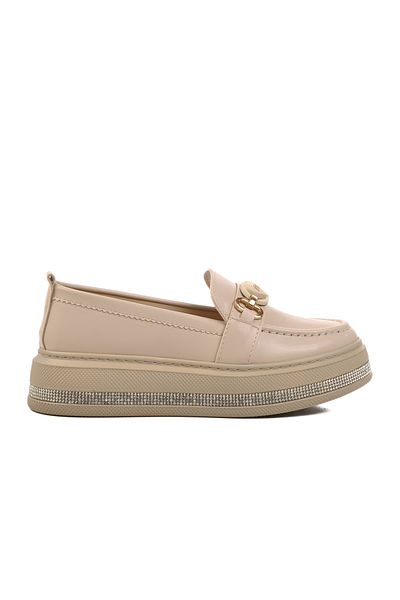 Aspor Beige Women's Loafer Shoes