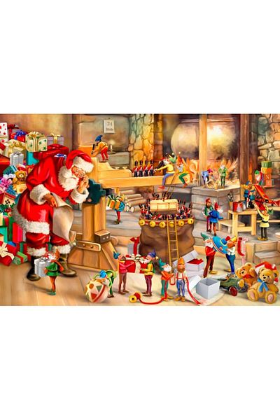 Wooden City Wooden Puzzle Santa's Workshop L, Wooden City, 505 pieces