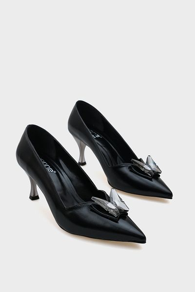 Capone Outfitters Pantofi de damă Hillary cu toc mediu și vârf ascuțit Fluture