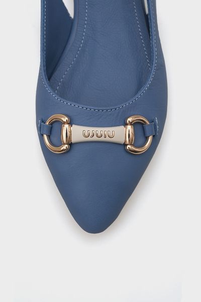 Capone Outfitters Balerini de damă Bobby din piele naturală cu vârf ascuțit și cataramă cu spatele deschis