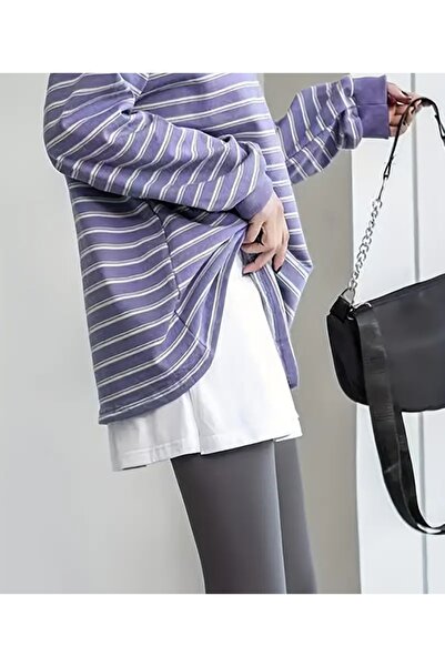 Neşe Erim Penye Kumaş Yırtmaçlı Uzatma Eteği Etekmatik Gömlek Etek