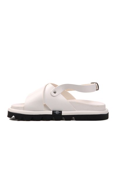 Aspor White Women's Flat Sandals