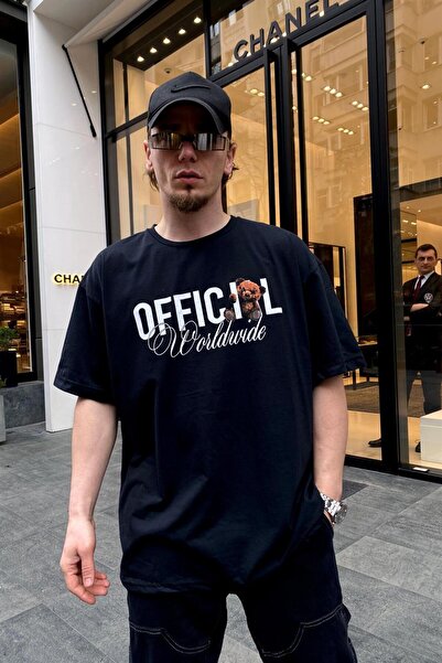 Jr.Crime Official Worldwide Baskılı Oversize Tshirt T538
