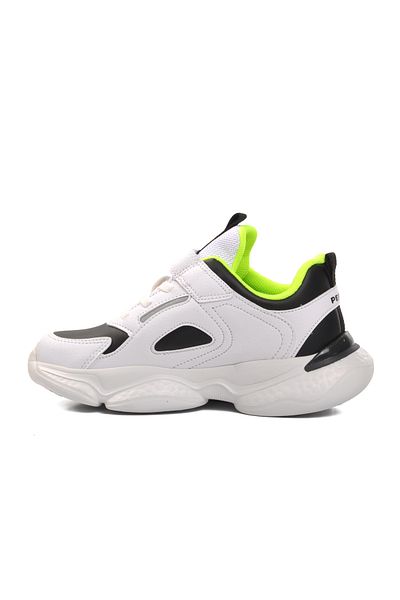 pepino White Phosphor Yellow Kids Sneakers