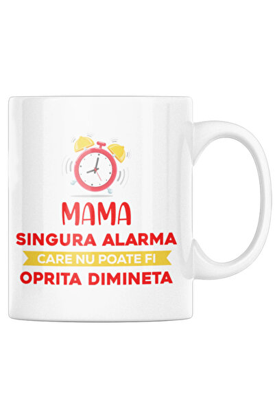 OEM Cană albă personalizată „Singura alarmă care nu poate fi oprită dimineața...