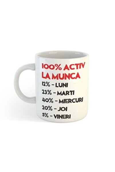 OEM Cana albă personalizată 100% activă la locul de muncă, INOVATIX®. 330 ml