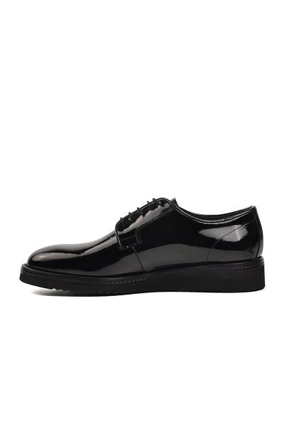 Fosco Black Patent Leather Men's Classic Shoes