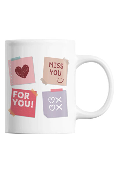 OEM Εξατομικευμένη λευκή κούπα "Για σένα. Μου λείπεις", INOVATIX®. 330ml