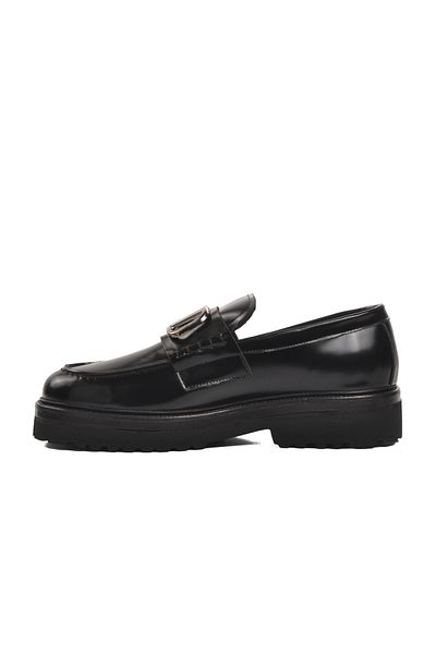Aspor Black Opening Men's Loafer Shoes Premium