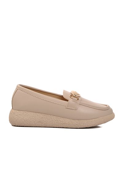 Aspor Beige Skin Women's Flat Casual Casual Casual Shoes
