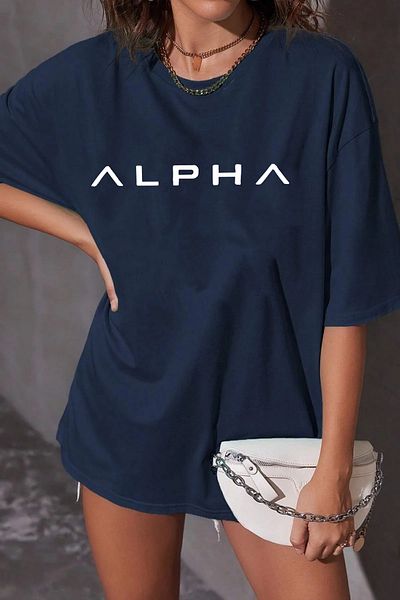 ciwi&life Μπλουζάκι Unisex Alpha με χαλαρή εφαρμογή Navy Blue