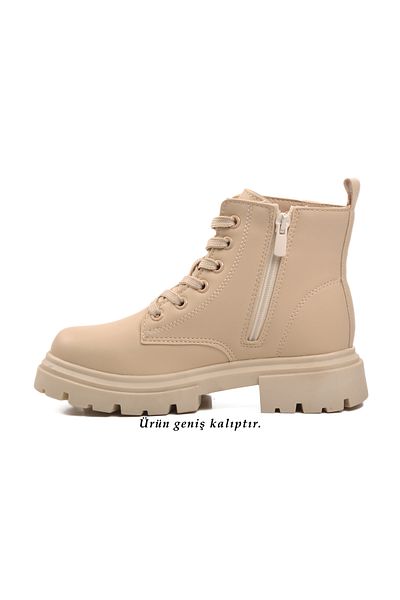 Aspor Beige Girl's Boots with Fleece Inside