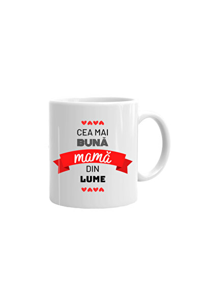 OEM Cană albă personalizată, Cea mai bună mamă din lume, INOVATIX®. 330ml
