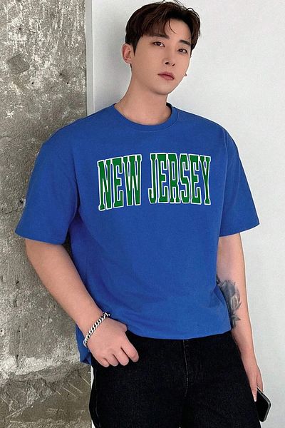 ciwi&life Μπλουζάκι Unisex New Jersey με χαλαρή εφαρμογή Sax-Blue