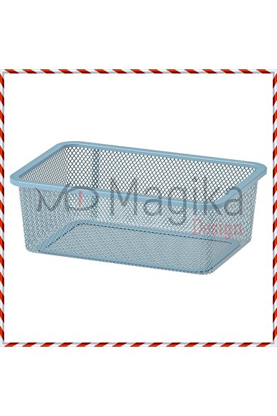 Magika Design MD Trofast Çelik File Saklama Kutusu, Masaüstü Organizer Kutu, Mavi, 20x30x10 cm