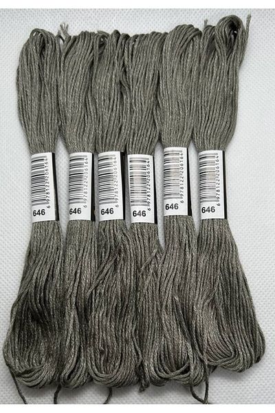 ALMİŞ 6 Pieces Single Color Etamine Cross Stitch Bracelet Brazilian Embroidery Thread 3-646