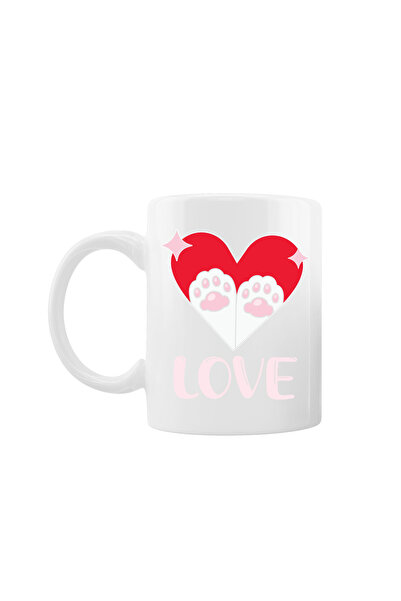 OEM Cană albă personalizată, Lăbuțe de dragoste, INOVATIX®. 330 ml