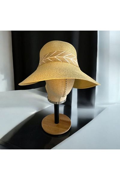 Allen Accessories Bow Detail Straw Hat