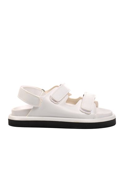 Aspor White Women's Flat Sandals