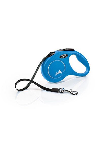 Flexi New Classic Stripe Automatic Dog Walking Collar Small Blue 5 Mt