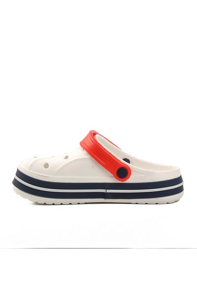Aspor White Unisex Sabo Slippers