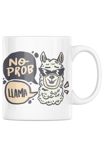 OEM Cană albă personalizată „Cu lamă, FĂRĂ PROBLEME”, INOVATIX®. 330ml