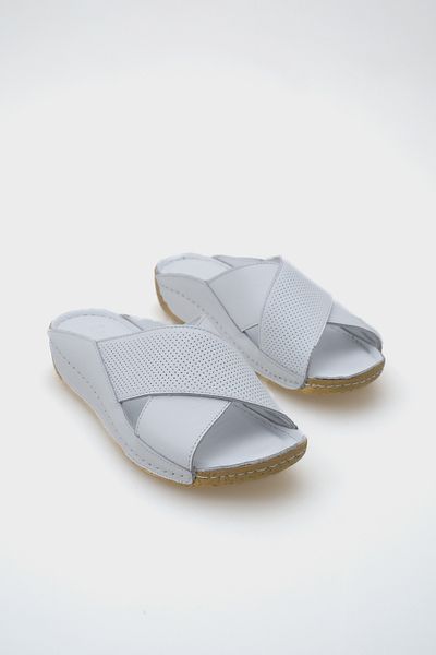 Capone Outfitters Papuci de damă Nissa cu bretele încrucișate din piele confort anatomici