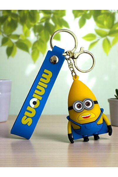 tekmation سلسلة مفاتيح من السيليكون من مينيونز، حقيبة مزخرفة مقاس كبير