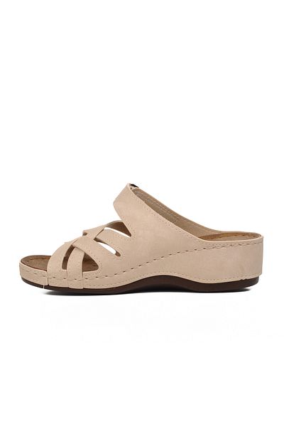 Aspor Beige Women's Slippers