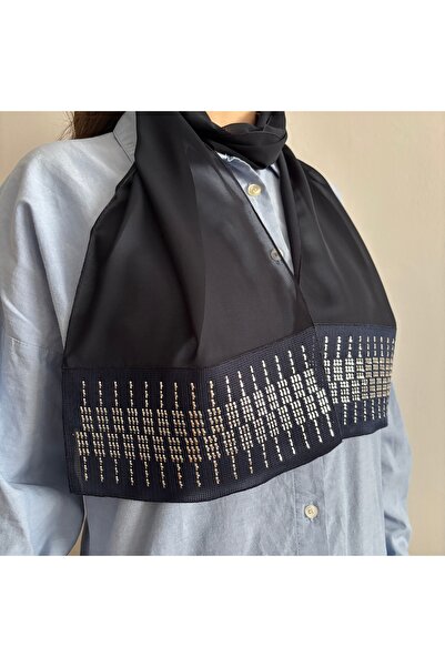 Ceylan El İşlemeli Boncuklu Fular