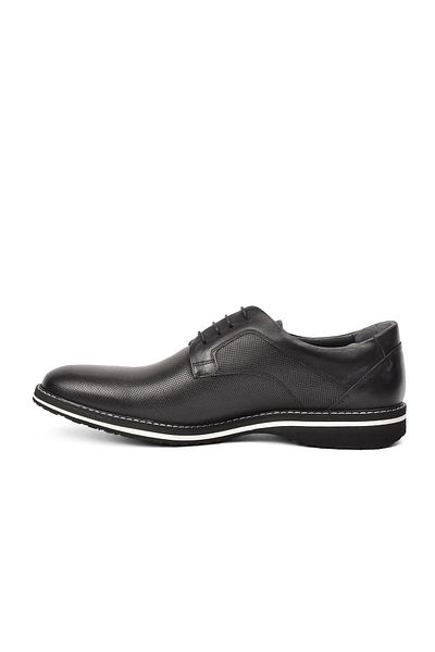 Fosco Black Genuine Leather Men's Casual Shoes