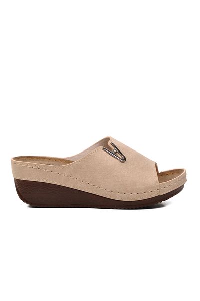Aspor Beige Women's Slippers