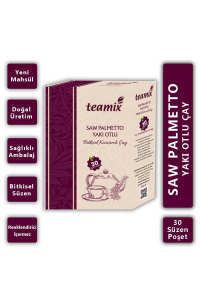 teamix Yakı Otlu & saw palmetto ilaveli Bitkisel Karışımlı Çay 60 G 30 Süzen Poşet
