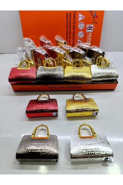 Genel Markalar Çanta Çakmak 3D Tasarım Yeniden Doldurulabilir Bütan Sevimli Kadın Çanta Çakmağı 4 Renk