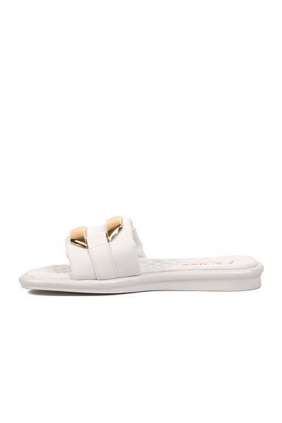 Aspor White Women's Slippers