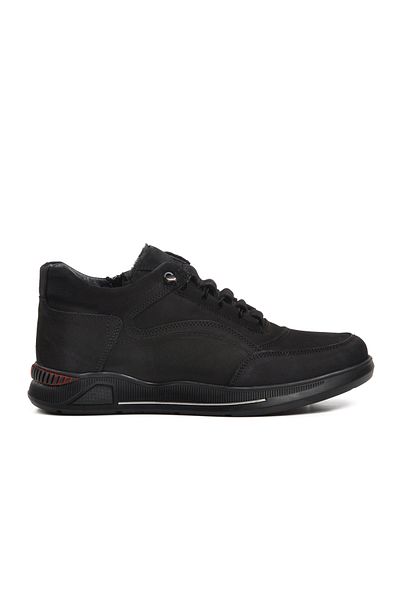 Aspor Black Nubuck Sneaker Men's Boots
