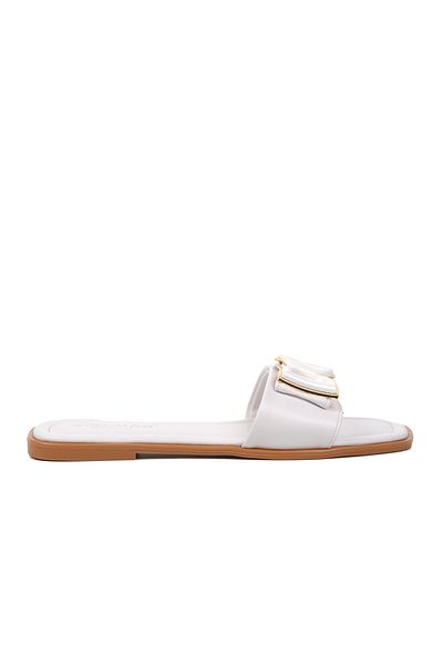 Aspor White Women's Slippers
